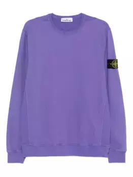Толстовка с круглым вырезом и нашивкой-логотипом Stone Island, фиолетовый