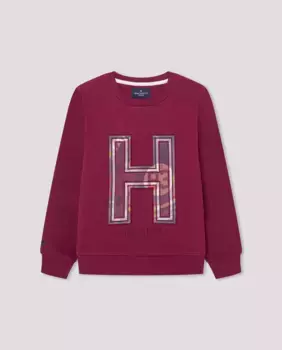 Толстовка с круглым вырезом и принтом Hackett, красный