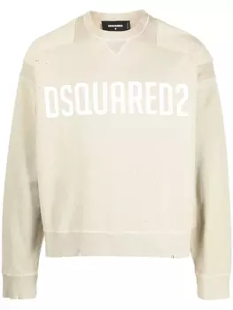 Толстовка с круглым вырезом и принтом логотипа DSQUARED2, нейтральный