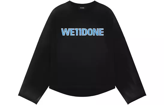 Толстовка с круглым вырезом и принтом логотипа WE11DONE, черный