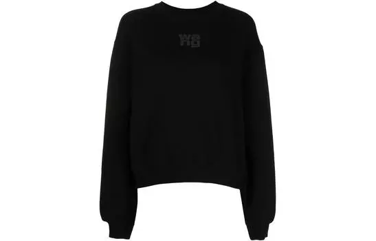 Толстовка с круглым вырезом и принтом логотипа T By Alexander Wang, черный