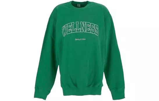Толстовка с круглым вырезом и принтом слогана SPORTY & RICH, зеленый