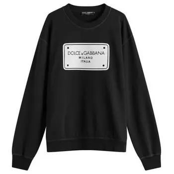 Толстовка с круглым вырезом и принтом значка Dolce & Gabbana, черный