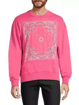 Толстовка с круглым вырезом и рисунком пейсли Kenzo, цвет Deep Fuchsia