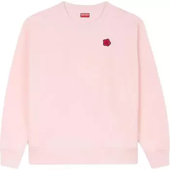 Толстовка с круглым вырезом и вышитым цветком Boke KENZO, светло-розовый