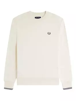 Толстовка с круглым вырезом и вышитым логотипом Fred Perry, нейтральный
