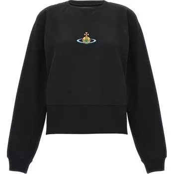 Толстовка с круглым вырезом и вышивкой «Орб» Vivienne Westwood, черный