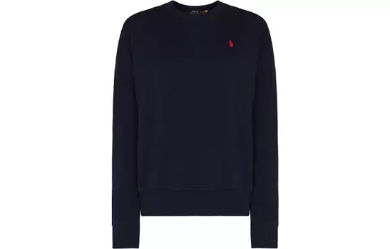 Толстовка с круглым вырезом и вышивкой «Пони» Polo Ralph Lauren, синий