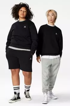 Толстовка с круглым вырезом и звездным мотивом Converse, черный