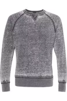 Толстовка с круглым вырезом из флиса J. America Vintage Zen, цвет dark smoke