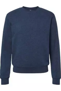 Толстовка с круглым вырезом из флиса Triblend от J. America, цвет true navy triblend
