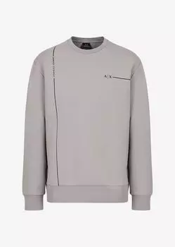 Толстовка с круглым вырезом из органического хлопка Armani Exchange, серый