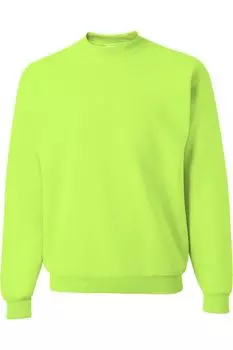 Толстовка с круглым вырезом JERZEES NuBlend, цвет safety green