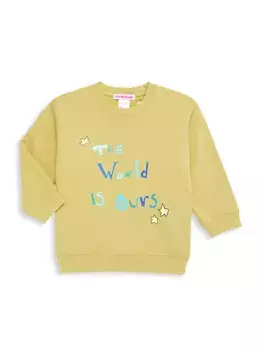 Толстовка с круглым вырезом Little Kid's & Kid's The World Is Ours Kids Worldwide, желтый