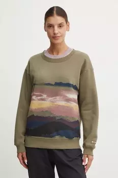 Толстовка с круглым вырезом Meridian Creek Columbia, зеленый