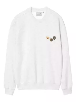 Толстовка с круглым вырезом на пуговицах Carhartt WIP, серый