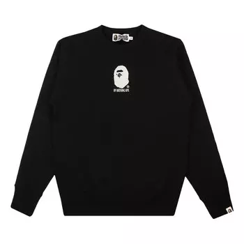 Толстовка с круглым вырезом с вышивкой BAPE, цвет Черный