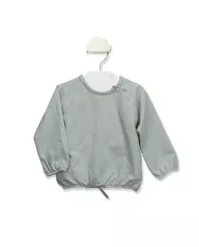 Толстовка с круглым вырезом со сборками BABID, светло-серый