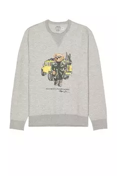 Толстовка с круглым вырезом Tech Bear Polo Ralph Lauren, цвет CR24 Andover Heather Defender Bear