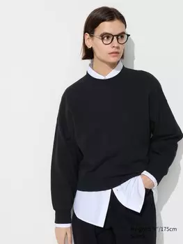 Толстовка с круглым вырезом Uniqlo, черный
