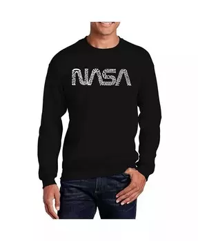 Толстовка с круглым вырезом Word Art Worm Nasa LA Pop Art, черный