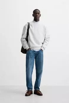 Толстовка с круглым вырезом ZARA, серебряная вселенная