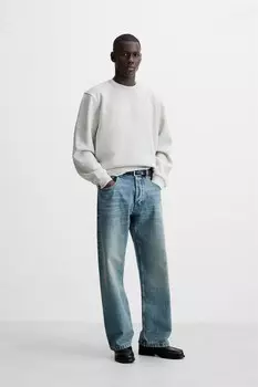 Толстовка с круглым вырезом ZARA, серый мергель