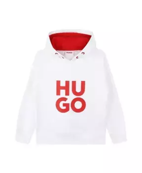 Толстовка с крупным логотипом Hugo Boss, белый