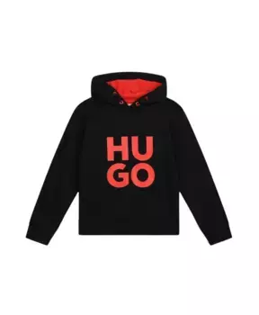 Толстовка с крупным логотипом Hugo Boss, черный