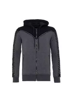 Толстовка с крутыми заклепками CIPO & BAXX, антрацит