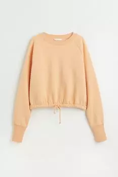 Толстовка с кулиской H&amp;M, светло-оранжевый