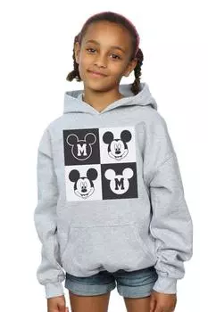 Толстовка с квадратами и изображением Микки Мауса Disney, серый