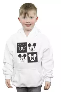 Толстовка с квадратами и изображением Микки Мауса Disney, белый