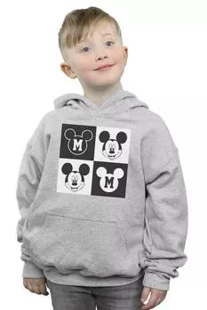 Толстовка с квадратами и изображением Микки Мауса Disney, серый