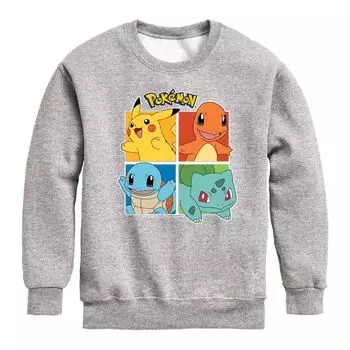 Толстовка с квадратами Pokemon Partner для мальчиков 8–20 лет Licensed Character