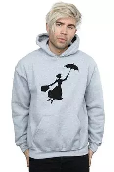 Толстовка с летающим силуэтом Мэри Поппинс Disney, серый