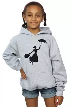 Толстовка с летающим силуэтом Мэри Поппинс Disney, серый