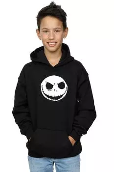 Толстовка с лицом Джека Скеллингтона «Кошмар перед Рождеством» Disney, черный