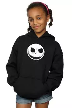 Толстовка с лицом Джека Скеллингтона «Кошмар перед Рождеством» Disney, черный