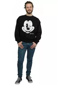 Толстовка с лицом Микки Мауса Disney, черный