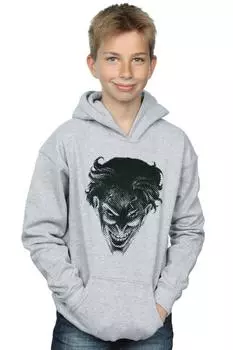 Толстовка с лицом The Joker Spot Face DC Comics, серый