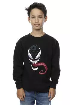 Толстовка с лицом Venom Marvel, черный