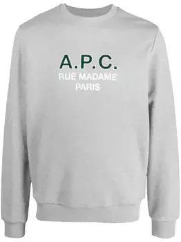 Толстовка с логотипом A.P.C., серый