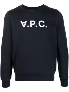 Толстовка с логотипом A.P.C., синий
