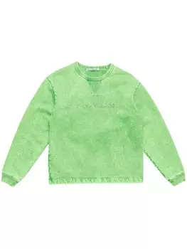 Толстовка с логотипом Acne Studios с заклепками, зеленый