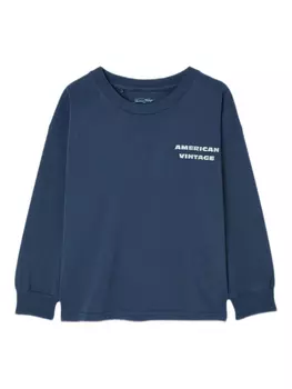 Толстовка с логотипом American Vintage Kids, синий