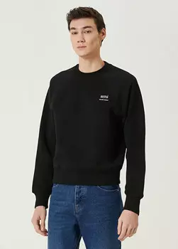 Толстовка с логотипом Ami Paris, черный