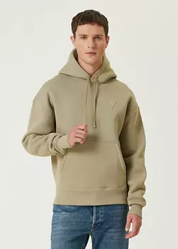 Толстовка с логотипом Ami Paris, зеленый