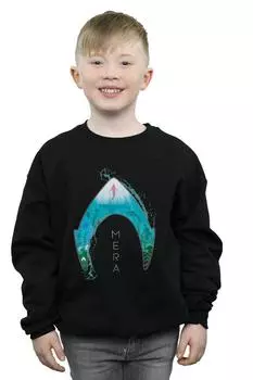 Толстовка с логотипом Aquaman Mera Ocean DC Comics, черный
