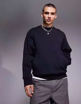Толстовка с логотипом Armani Exchange темно-синего цвета